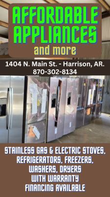 Affordable Appliances and More, Harrison, AR.